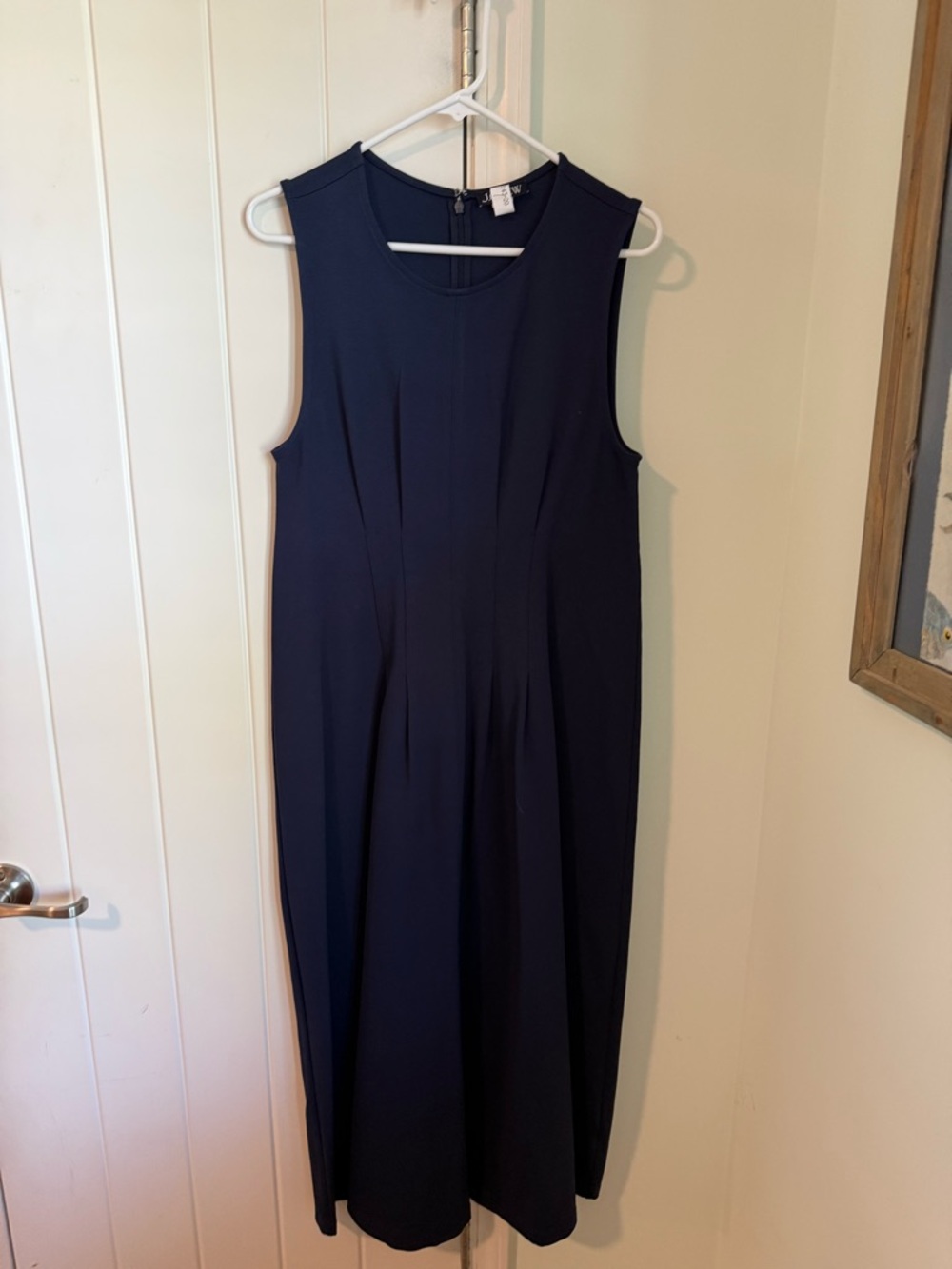JCrew Navy Midi Dress - Classic A-Line Style